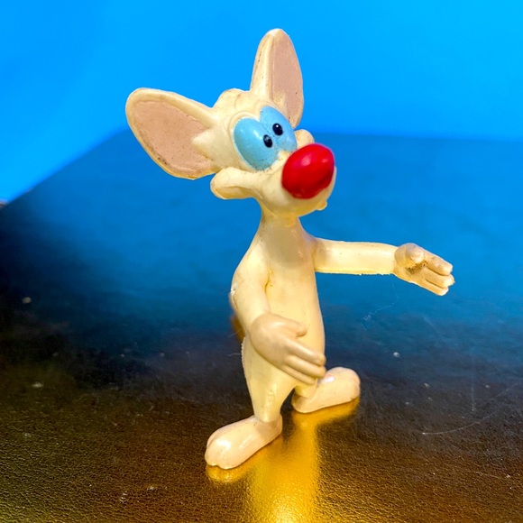 PINKY AND THE BRAIN ANIMANIACS VTG 1994 BEND-EMS PINKY FIGURE 2.5” RARE - Picture 2 of 9